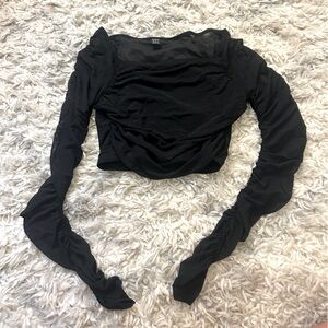 LONG SLEEVE WITH MESH SEE THROUGH SLEEVES